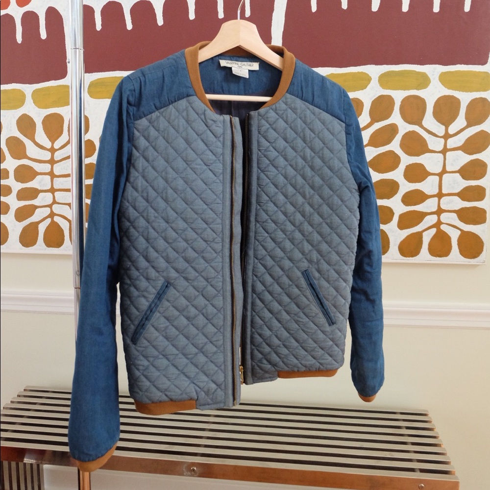 Blue French quilted coat